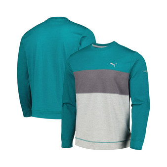 Men's Teal THE PLAYERS CLOUDSPUN Color-Block Pullover Sweatshirt