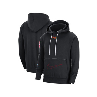 Men's Black Miami Heat 2022/23 City Edition Courtside Heavyweight Fleece Pullover Hoodie