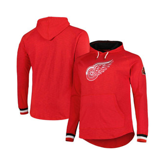 Men's Red Detroit Red Wings Big and Tall Legendary Raglan Pullover Hoodie