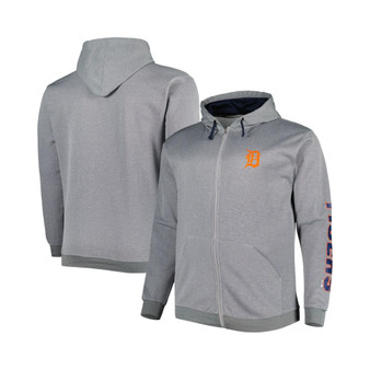 Men's Ash Detroit Tigers Big and Tall Pullover Hoodie
