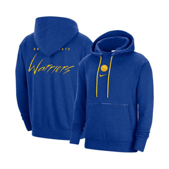 Men's Heather Royal Golden State Warriors Courtside Versus Flight Pullover Hoodie