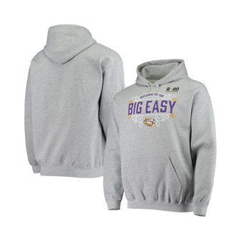 Men's Branded Gray LSU Tigers Post Pullover Hoodie