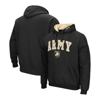 Men's Black Army Black Knights Arch Logo 3.0 Pullover Hoodie