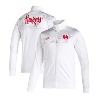 Men's White Nebraska Huskers Football Strategy Full-Zip Jacket
