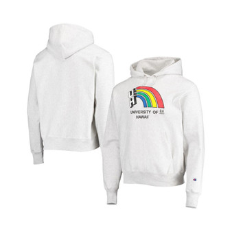 Men's Heathered Gray Hawaii Warriors Team Vault Logo Reverse Weave Pullover Hoodie