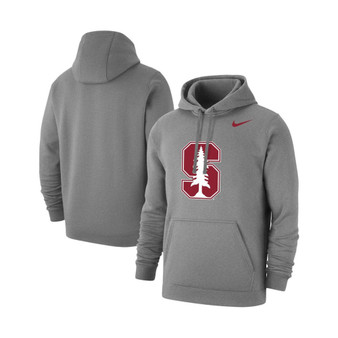 Men's Heather Gray Stanford Cardinal Logo Club Pullover Hoodie