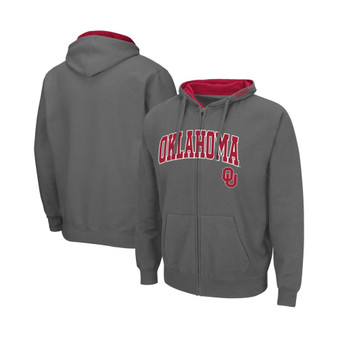 Men's Charcoal Oklahoma Sooners Arch & Team Logo 3.0 Full-Zip Hoodie