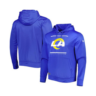 Men's Royal Los Angeles Rams Combine Authentic Split Defense Pullover Hoodie