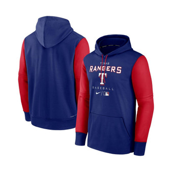 Men's Royal and Red Texas Rangers Authentic Collection Performance Hoodie