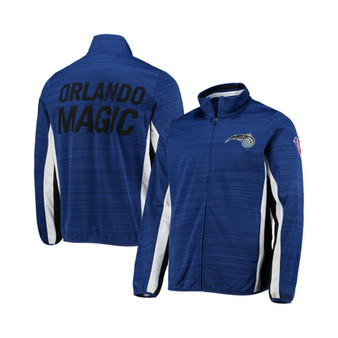 Men's Blue Orlando Magic 75th Anniversary Power Forward Space-Dye Full-Zip Track Jacket