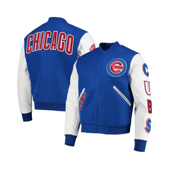 Men's Royal, White Chicago Cubs Varsity Logo Full-Zip Jacket