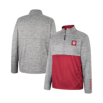 Men's Gray Indiana Hoosiers John Half-Zip Jacket