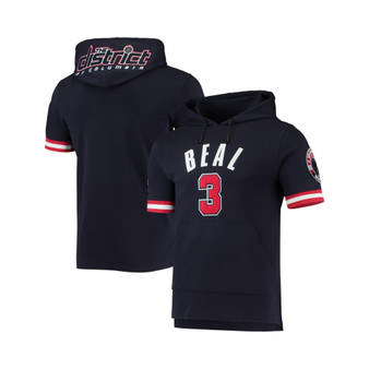 Men's Bradley Beal Navy Washington Wizards Name and Number Short Sleeve Pullover Hoodie