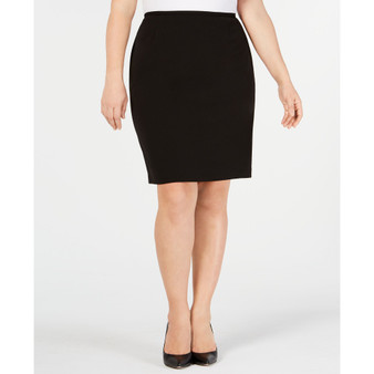 Plus Size Soft Crepe Pencil Skirt