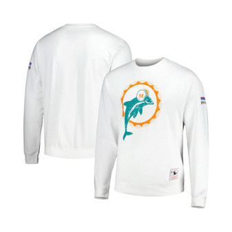 Men's White Miami Dolphins VIP Rings Crew Sweatshirt
