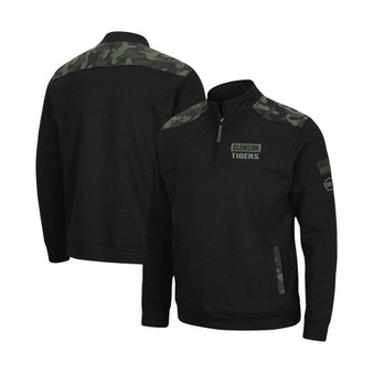 Men's Black Clemson Tigers OHT Military-Inspired Appreciation Commo Fleece Quarter-Zip Jacket
