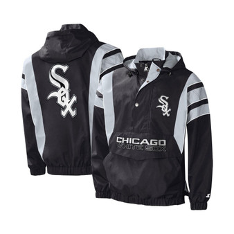 Men's Black Chicago White Sox Impact Hoodie Half-Zip Jacket