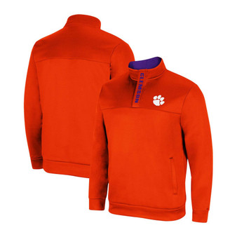 Men's Orange Clemson Tigers No Tomorrow Quarter-Zip Jacket