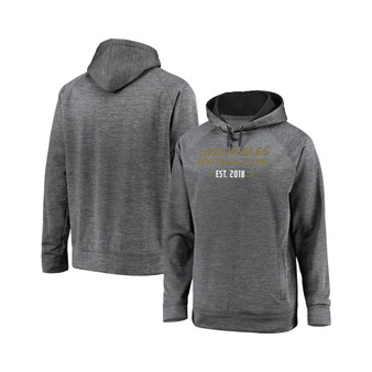Men's Branded Gray LAFC Battle Charged Raglan Pullover Hoodie