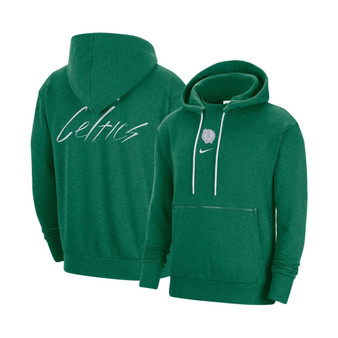 Men's Heather Kelly Green Boston Celtics Courtside Versus Flight Pullover Hoodie
