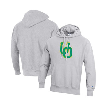 Men's Heathered Gray Oregon Ducks Team Vault Logo Reverse Weave Pullover Hoodie