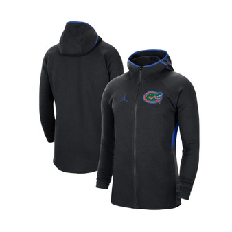 Men's Brand Black Florida Gators Basketball Showtime Raglan Performance Full-Zip Hoodie