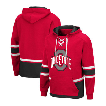 Men's Scarlet Ohio State Buckeyes Hockey 3.0 Pullover Hoodie