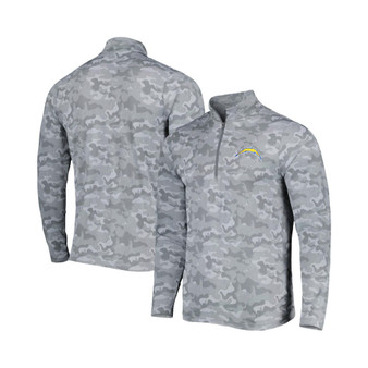 Men's Gray Los Angeles Chargers Brigade Quarter-Zip Sweatshirt