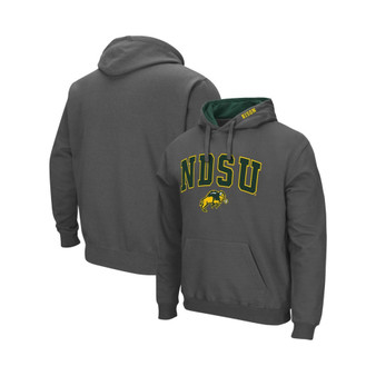 Men's Charcoal NDSU Bison Arch and Logo Pullover Hoodie