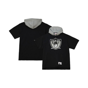 Men's Black Las Vegas Raiders Postgame Short Sleeve Hoodie
