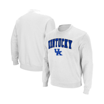 Men's White Kentucky Wildcats Arch and Logo Pullover Sweatshirt
