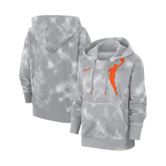 Men's Silver WNBA Logowoman Team 13 Tie-Dye Pullover Hoodie