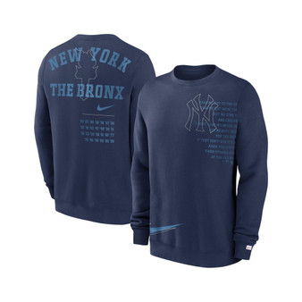 Men's Navy New York Yankees Statement Ball Game Fleece Pullover Sweatshirt