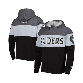 Men's Heather Charcoal and Black Las Vegas Raiders Extreme Pullover Hoodie