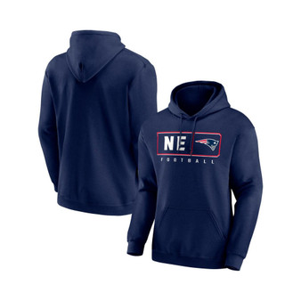 Men's Branded Navy New England Patriots Hustle Pullover Hoodie