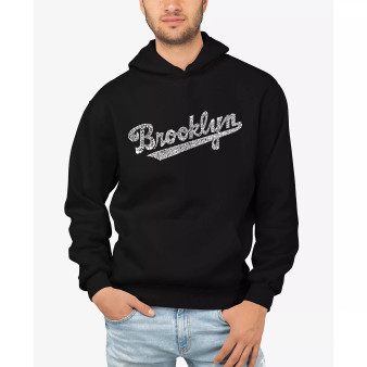 Men's Word Art Brooklyn Neighborhoods Hooded Sweatshirt
