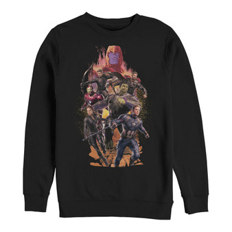 Marvel Men's Avengers Endgame Final Battle Group, Crewneck Fleece