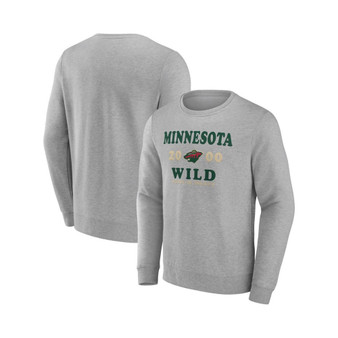 Men's Branded Heather Charcoal Minnesota Wild Fierce Competitor Pullover Sweatshirt