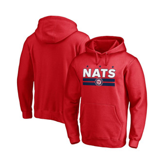 Men's Branded Red Washington Nationals Nats Flag Hometown Pullover Hoodie