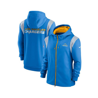 Men's Powder Blue Los Angeles Chargers Performance Sideline Lockup Full-zip Hoodie