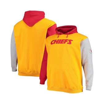 Men's Red, Yellow Kansas City Chiefs Big and Tall Pullover Hoodie