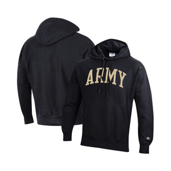Men's Black Army Black Knights Team Arch Reverse Weave Pullover Hoodie