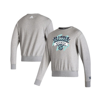 Men's Gray Seattle Kraken Reverse Retro 2.0 Vintage-Like Pullover Sweatshirt
