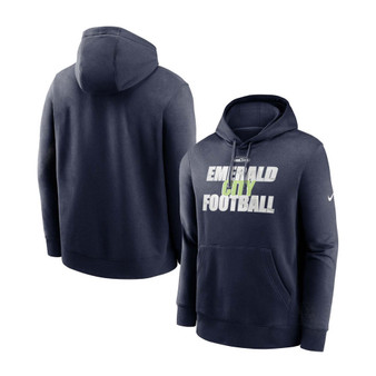 Men's College Navy Seattle Seahawks Fan Gear Local Club Pullover Hoodie