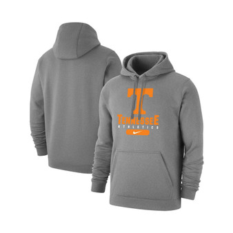 Men's Heathered Gray Tennessee Volunteers Big and Tall Club Stack Fleece Pullover Hoodie