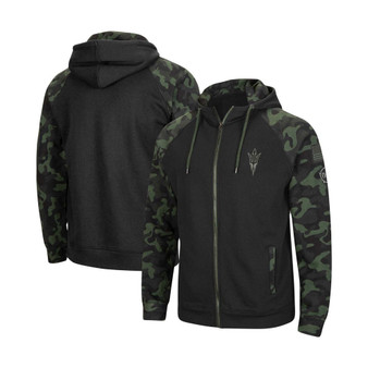 Men's Black Arizona State Sun Devils OHT Military-Inspired Appreciation Camo Raglan Full-Zip Hoodie