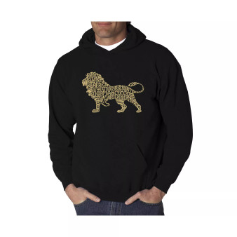 Men's Word Art Hoodie - Lion