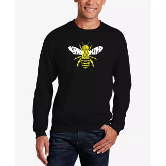 Men's Bee Kind Word Art Crew Neck Sweatshirt