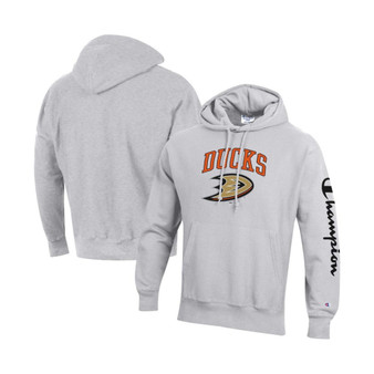 Men's Heather Gray Anaheim Ducks Reverse Weave Pullover Hoodie