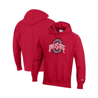 Men's Scarlet Ohio State Buckeyes Vault Logo Reverse Weave Pullover Hoodie
